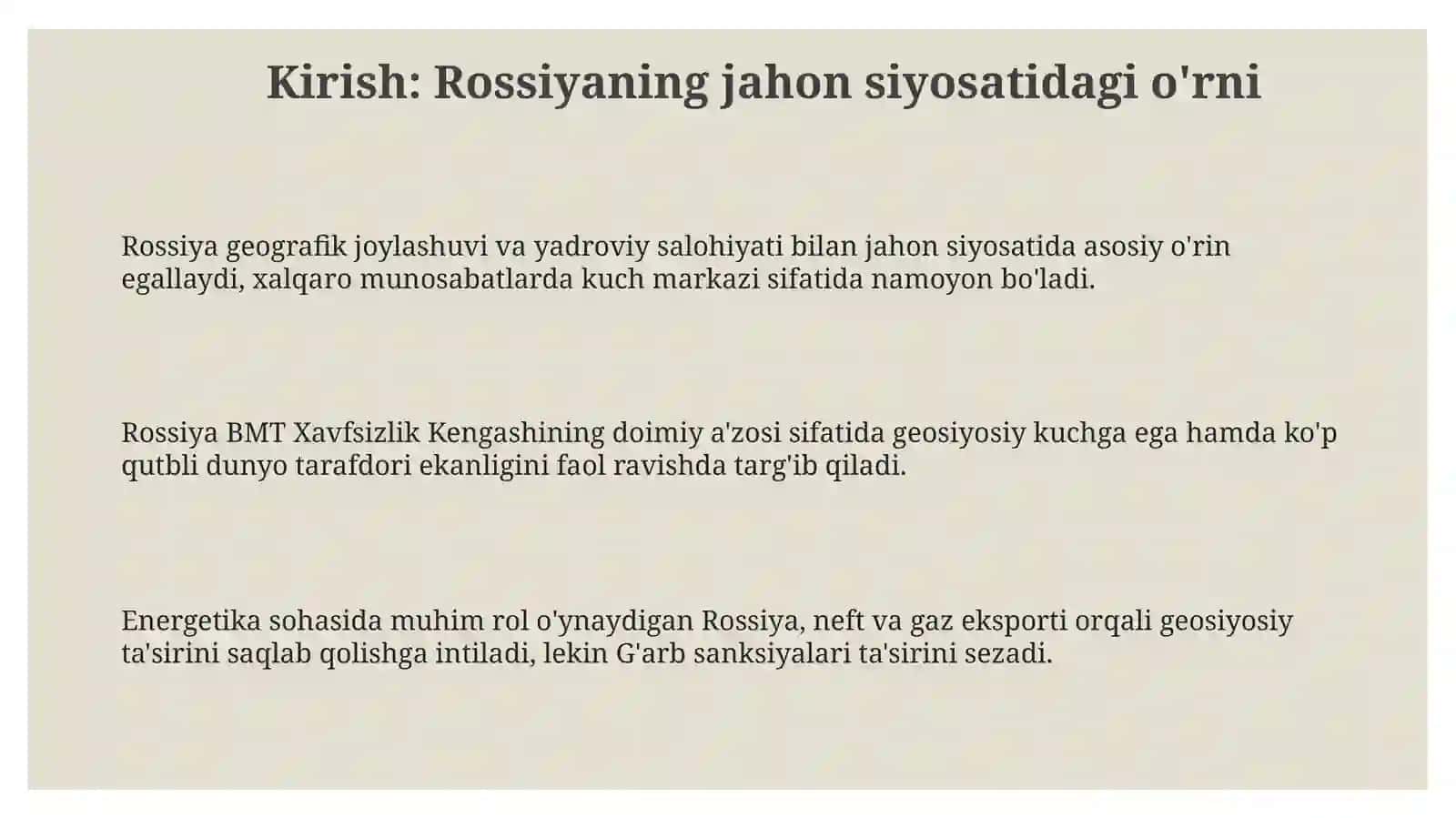 JahonsiyosatidaRossiyaningroli 3