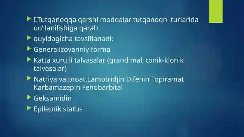Epilepsiyaga qarshi dorivorlar 3