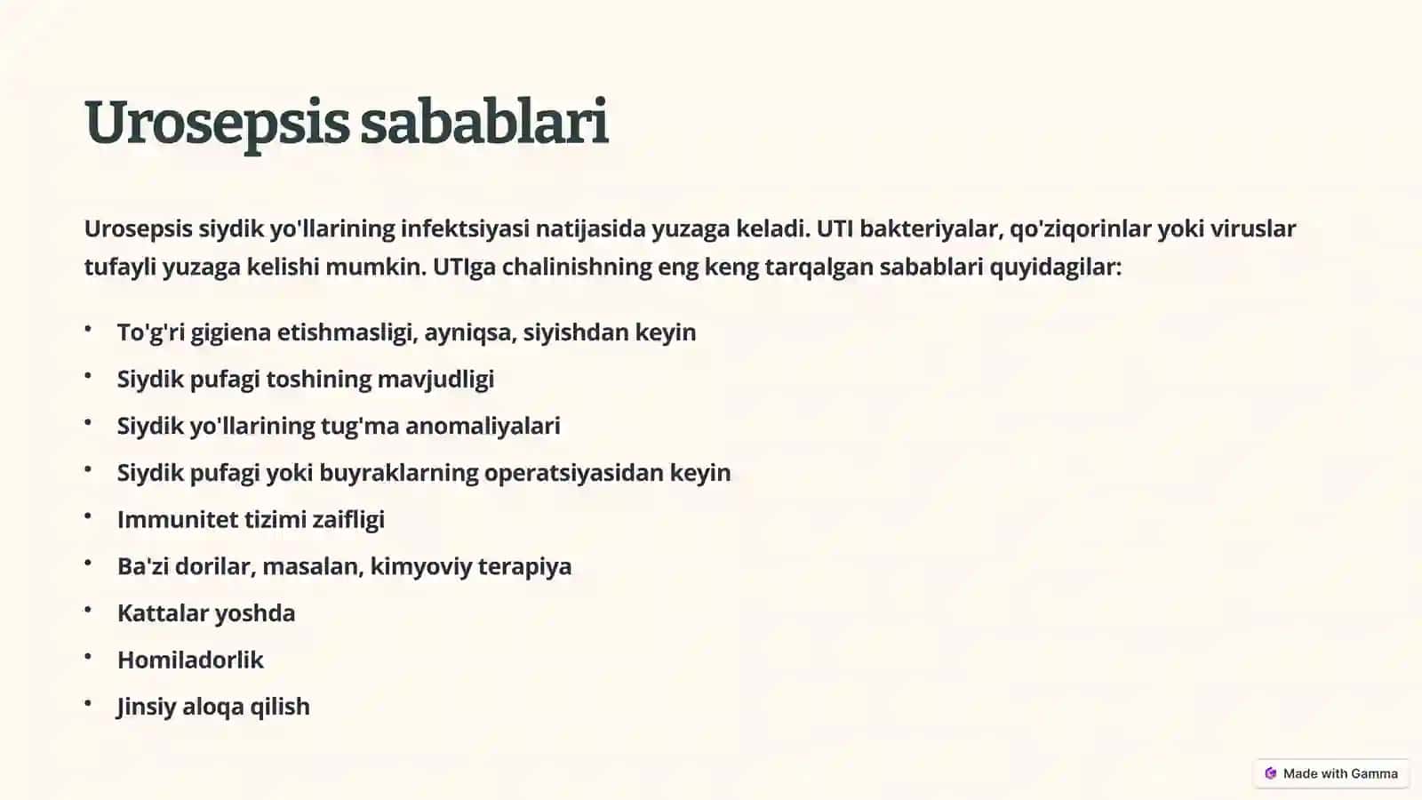 Urosepsis: Sabablari, Simptomlari va Davolash 3