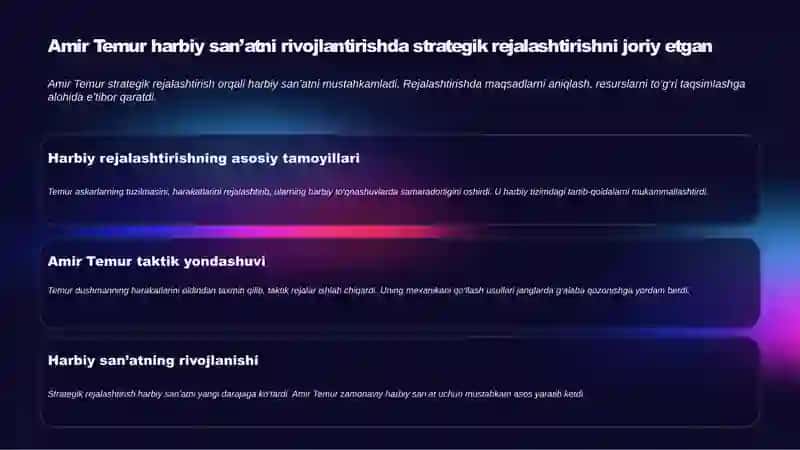 Harbiy san’at tarixini rivojlanishiga hissa 3