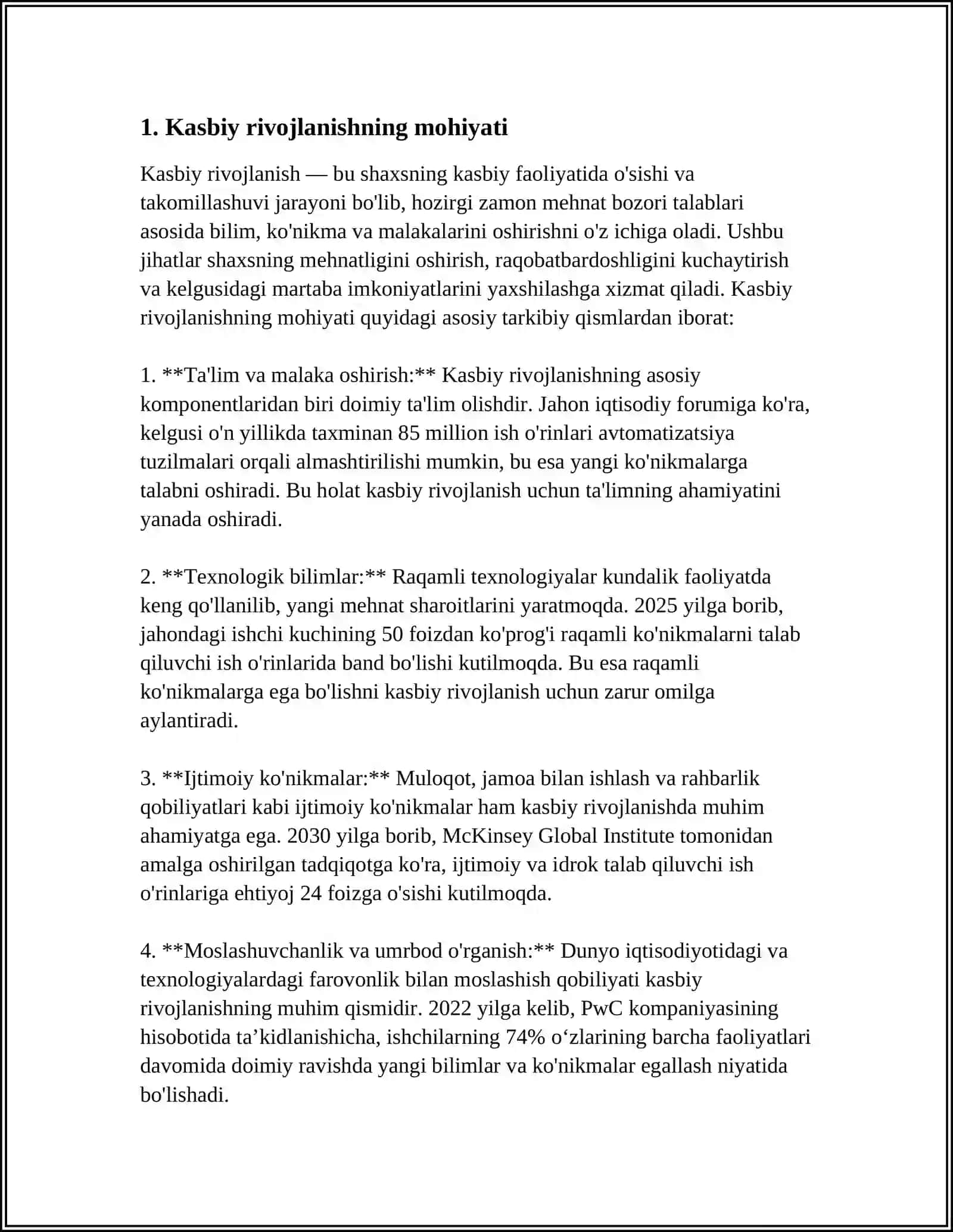 Kasbiy Rivojlanishning Mohiyati 3