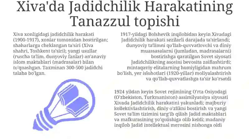 Xiva xonligida jadidchilik harakati 3