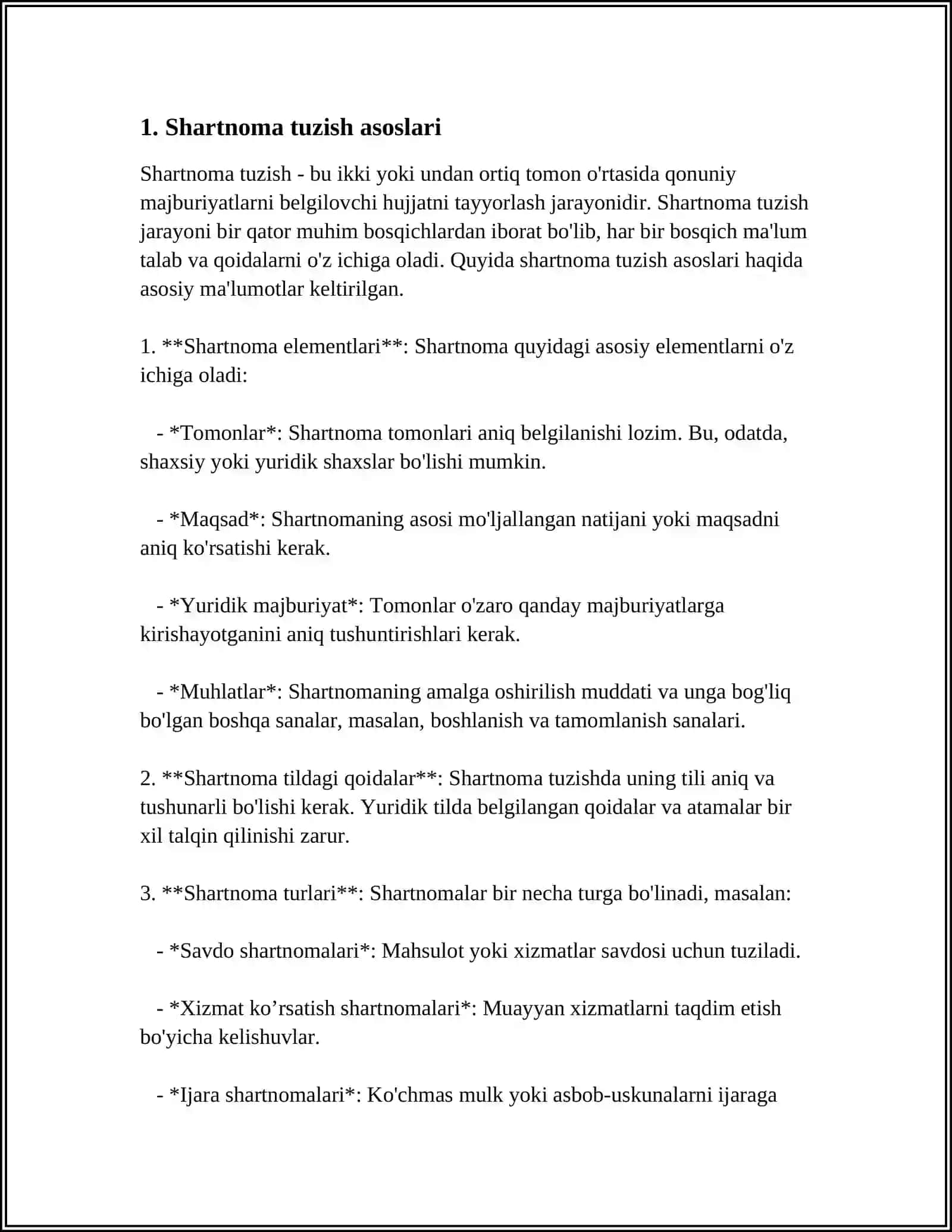 JAMOA SHARTNOMALARI 3