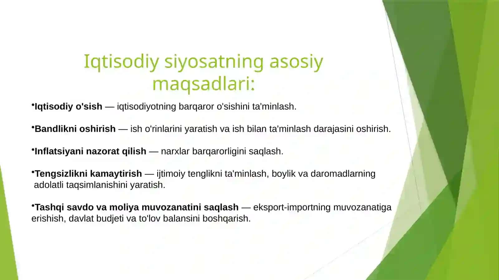 Iqtisodiy siyosatga kirish 3