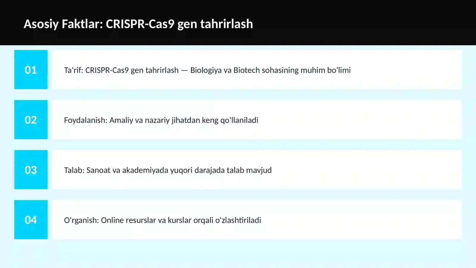 CRISPR-Cas9 gen tahrirlash 3