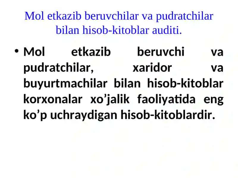 TA’MINOT JARAYONI AUDITI 3