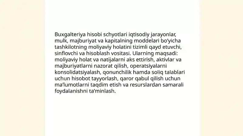 Buxgalteriya hisobi schyotlari va uning elementlari 3