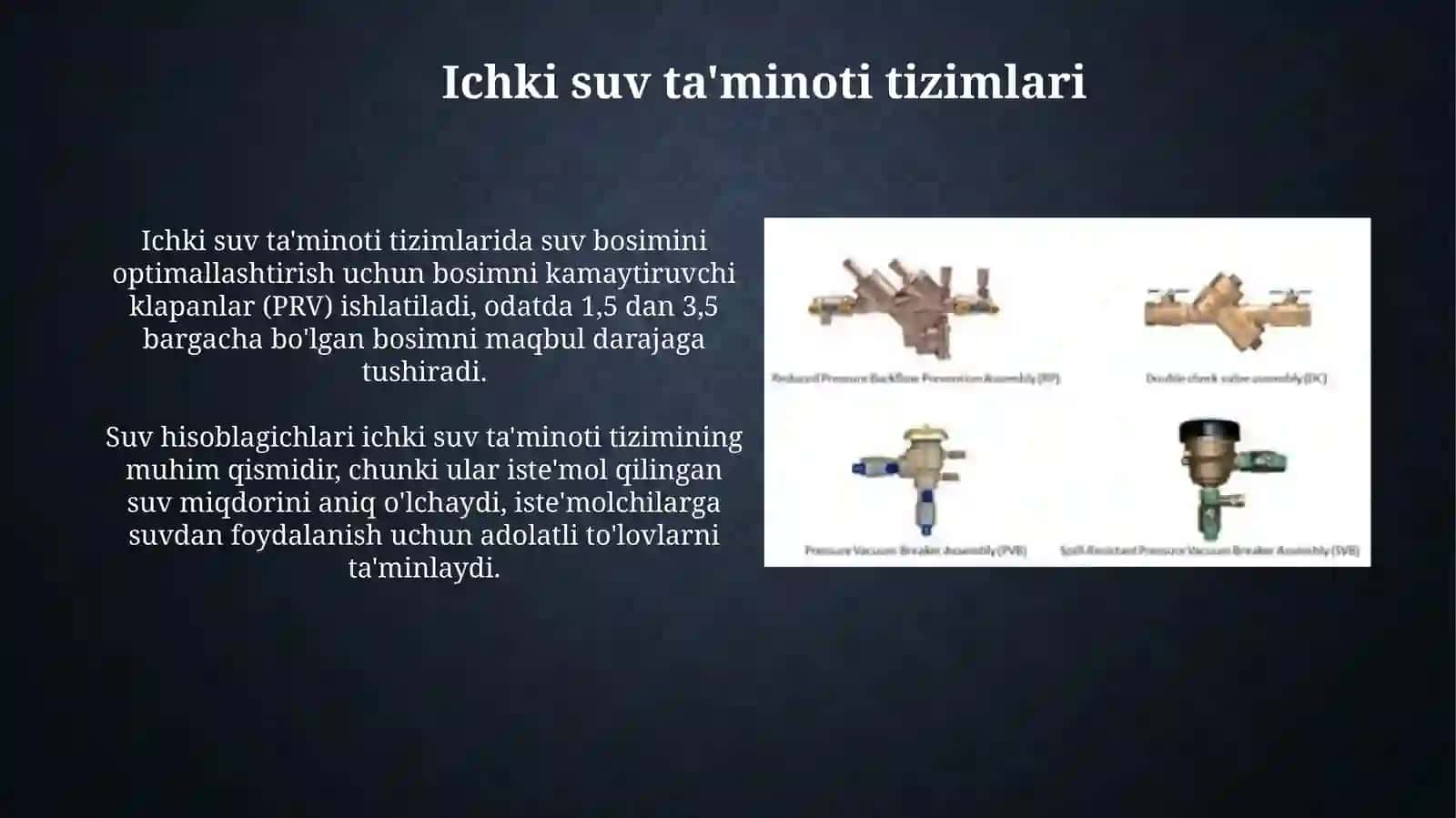 Suv ta'minoti va kanalizatsiya ichki qurilmalari 3