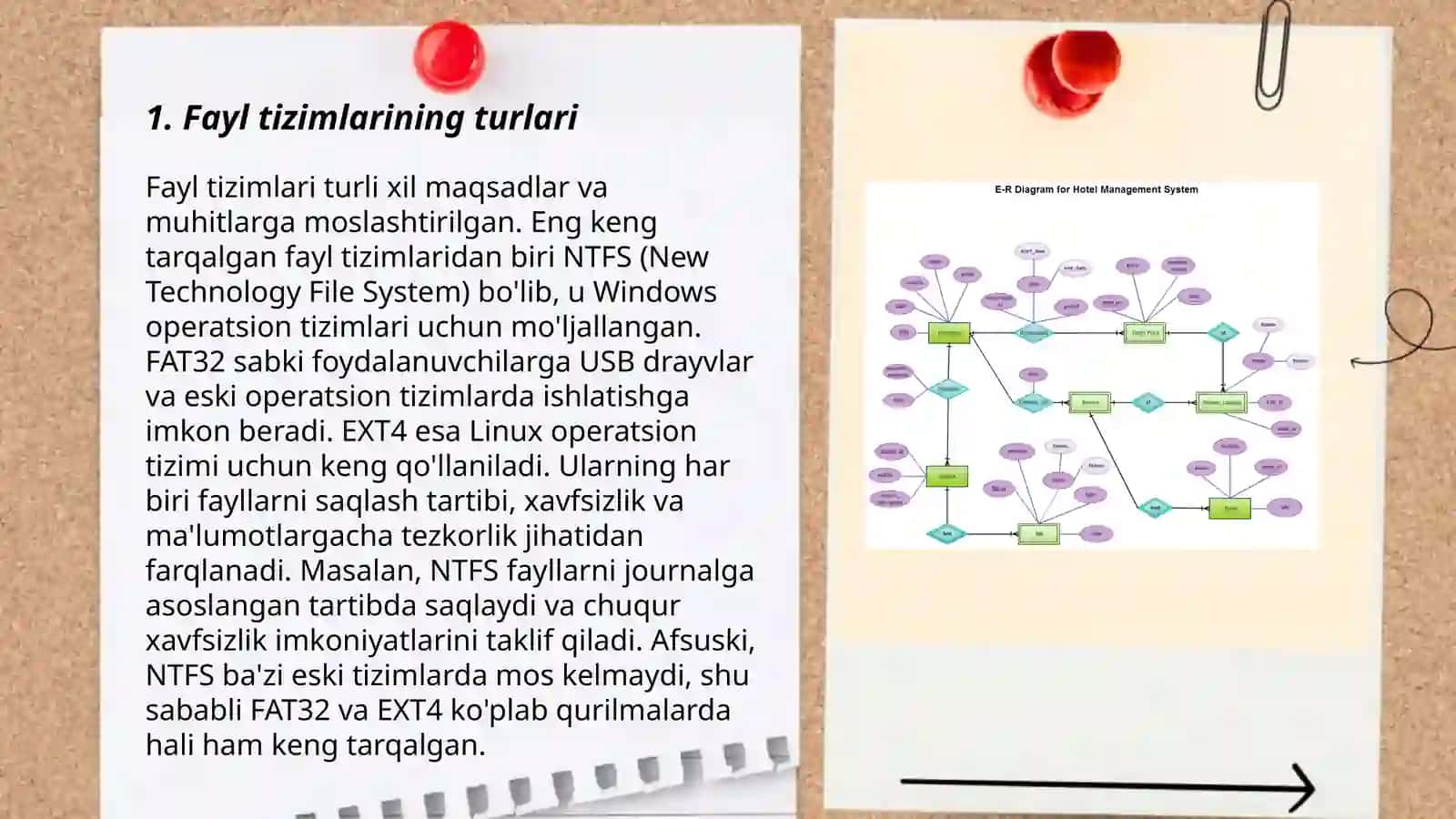 Fayl tizimlarining tuzilishi, ma'lumotlarni saqlash va boshqarish usullari 3