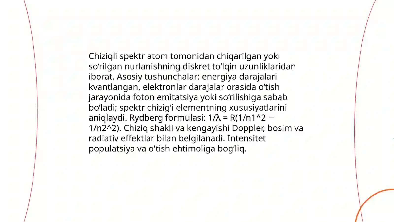 Atomning chiziqli spektrlari 3