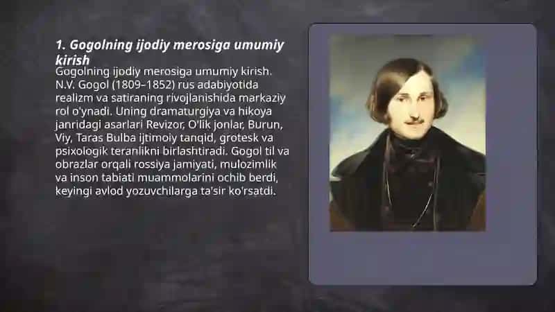 Gogolning ijodiy merosi 3