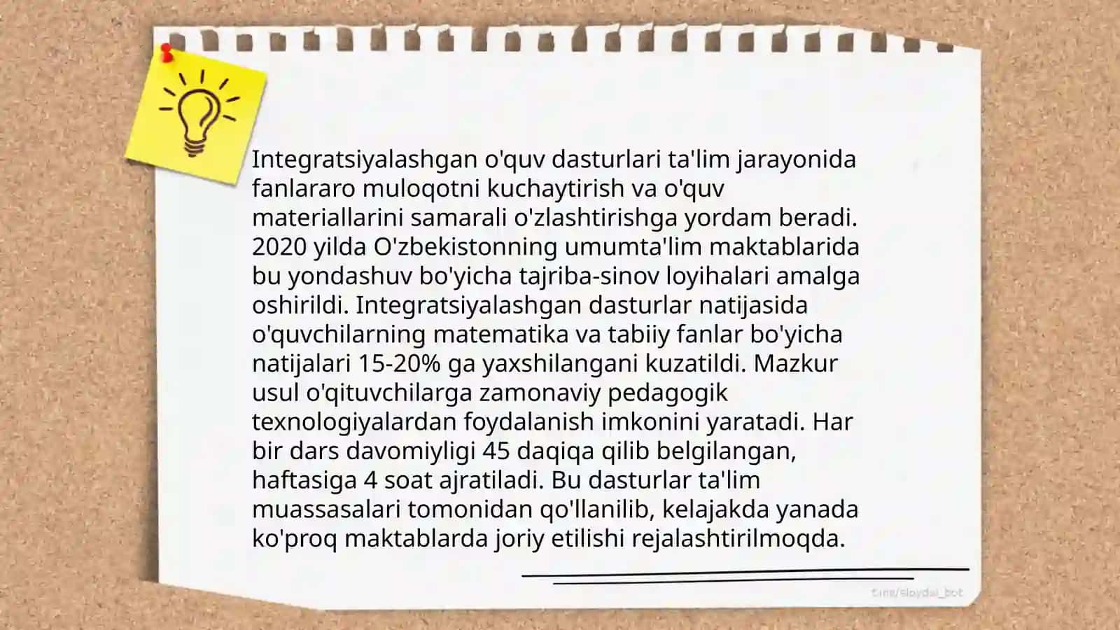 Integratsiyalashgan o'quv dasturlari 3