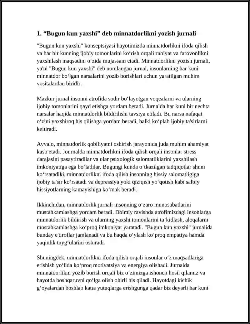 Bugun kun yaxshi 3