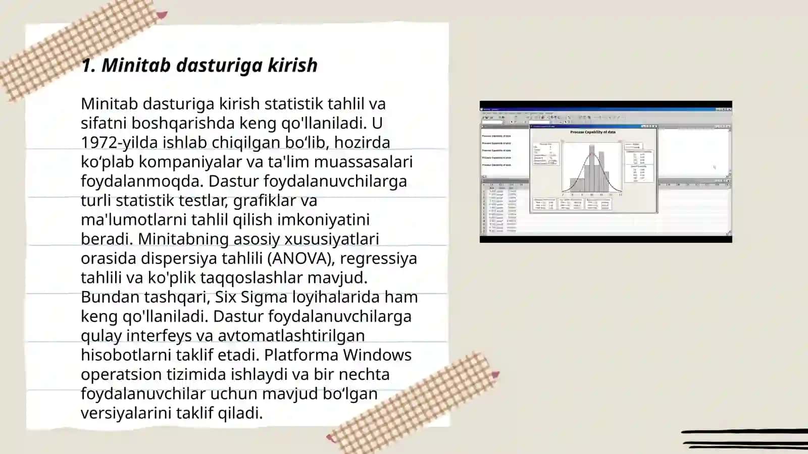 MiniTab dasturi 3