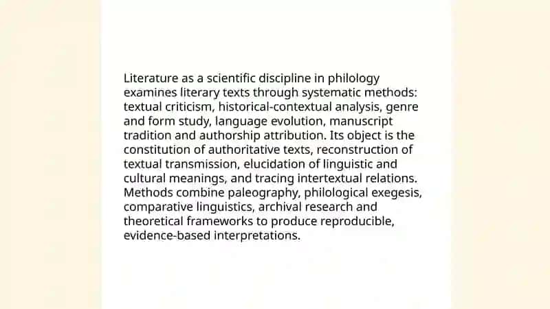 Literature as a Science 3