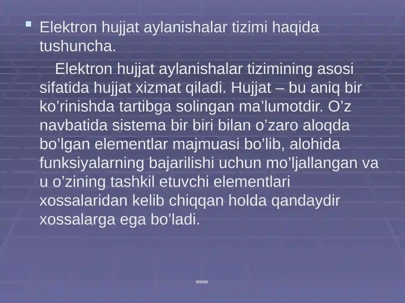 Elektron hujjat aylanishlar tizimi va raqamli imzo 3