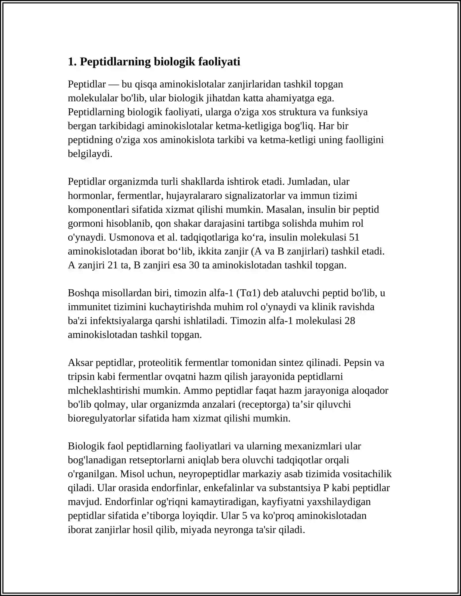 PEPTIDLARNING BIOLOGIK ROLI 3