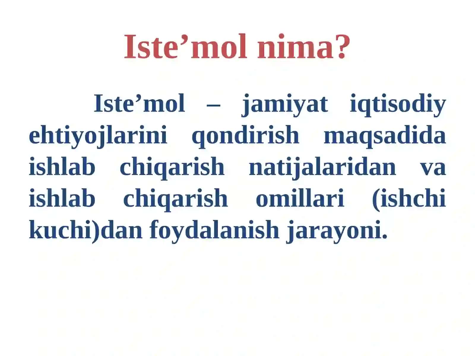 Iste’mol, jamg‘arma va investitsiyalar 3