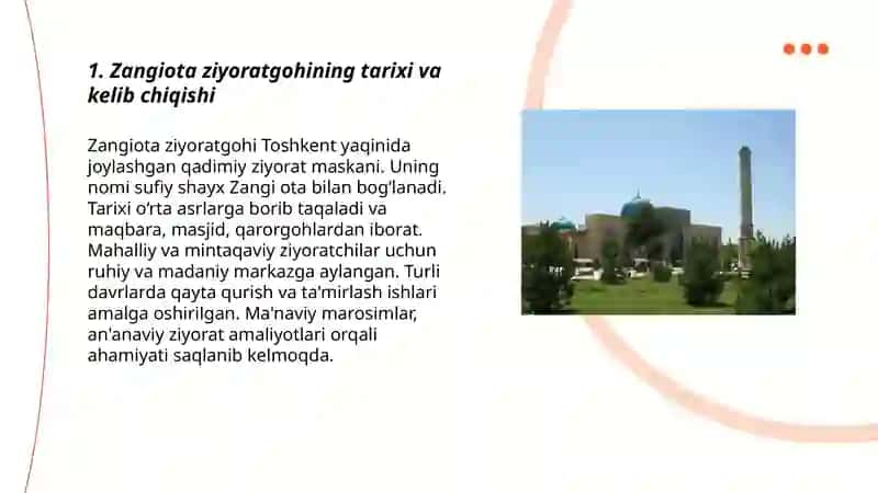 Zangiota ziyoratgohi va uning ahamiyati 3