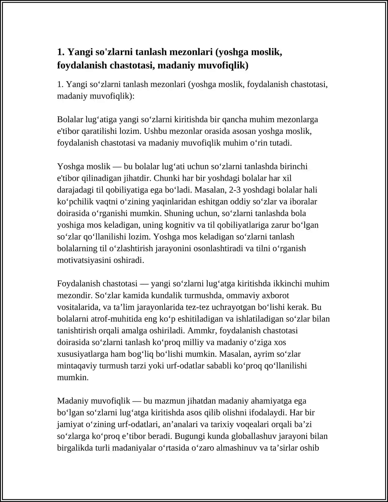 BOLALAR LUG'ATIGA YANGI SO'ZLAR KIRITISH 3
