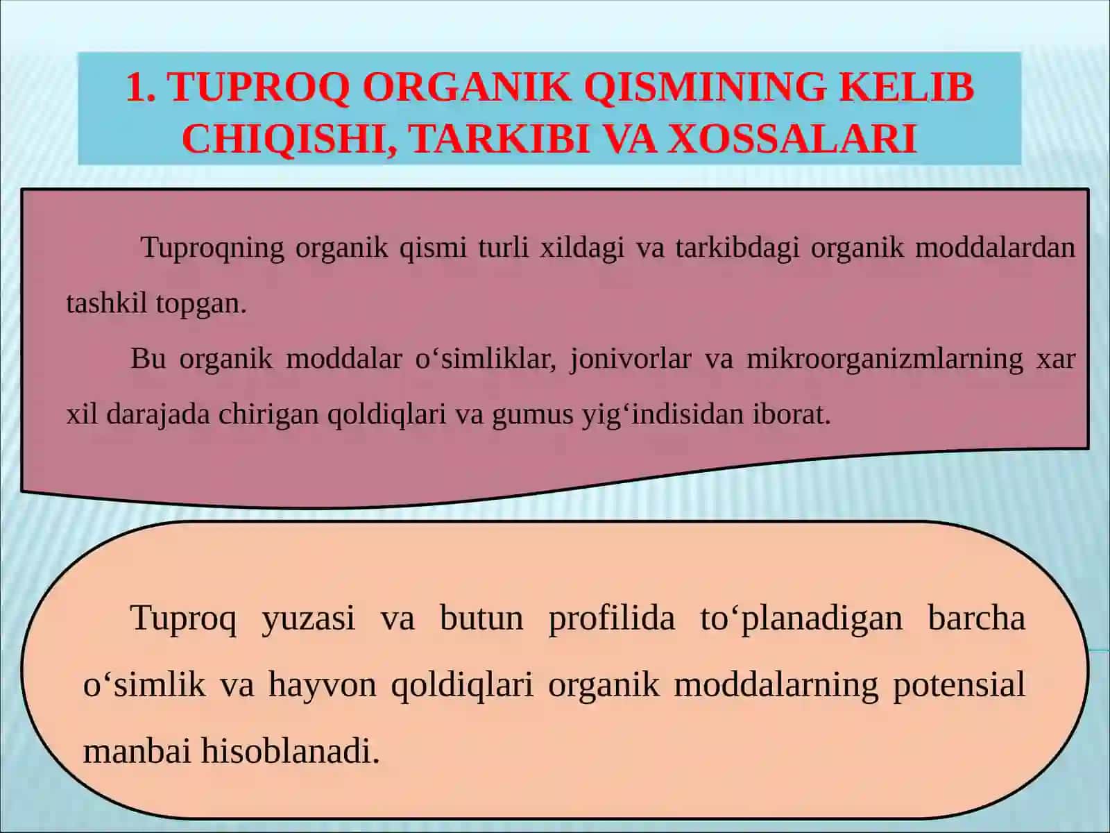 Tuproqda organik moddalar 3
