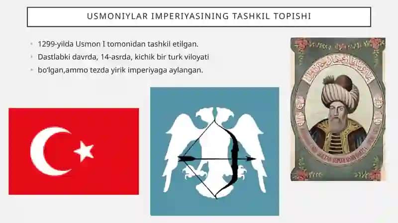 Uch qit’ani birlashtirgan sultonlik ( Usmoniy turklar) 3