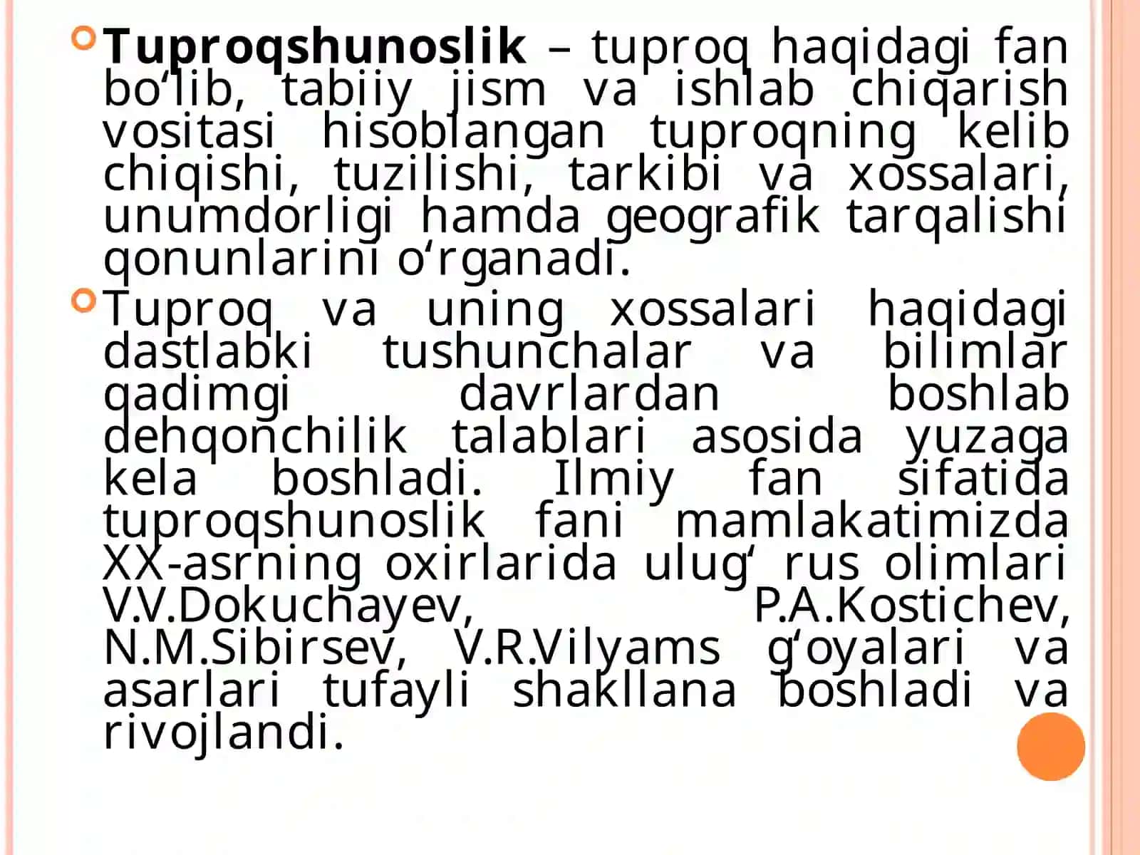 TUPROQSHUNOSLIK FANINING MAQSADI, VAZIFALARI 3