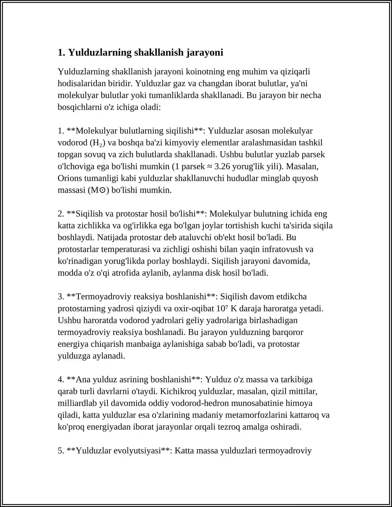 YULDUZLАRNING PАYDО BO‘LISHI VА EVОLYUSIYASI 3