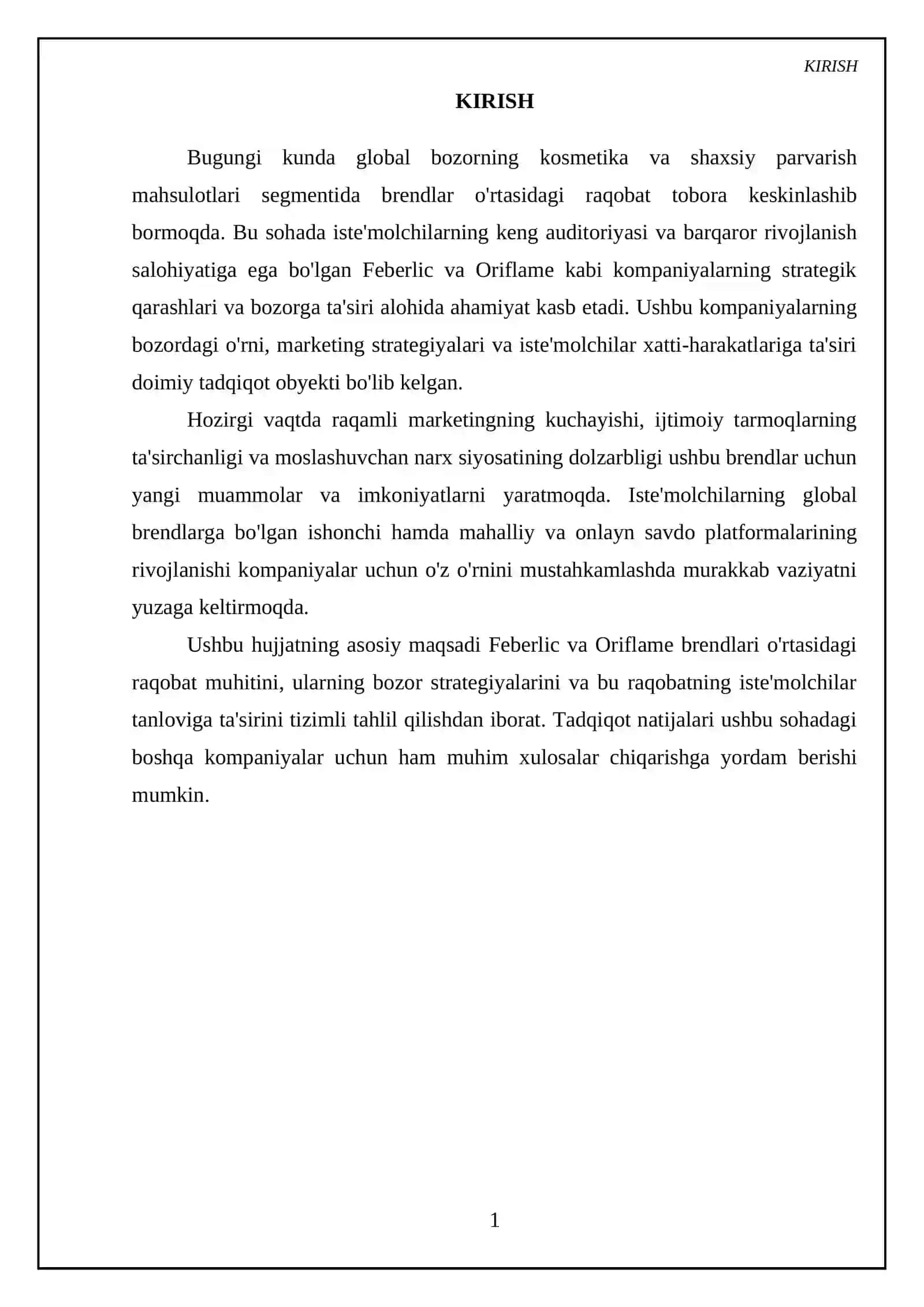 Feberlic va Oriflame brend battle 3