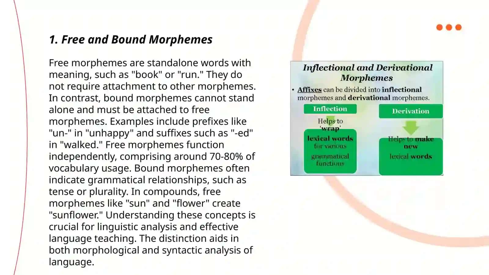 Morphology: The structure of english 3