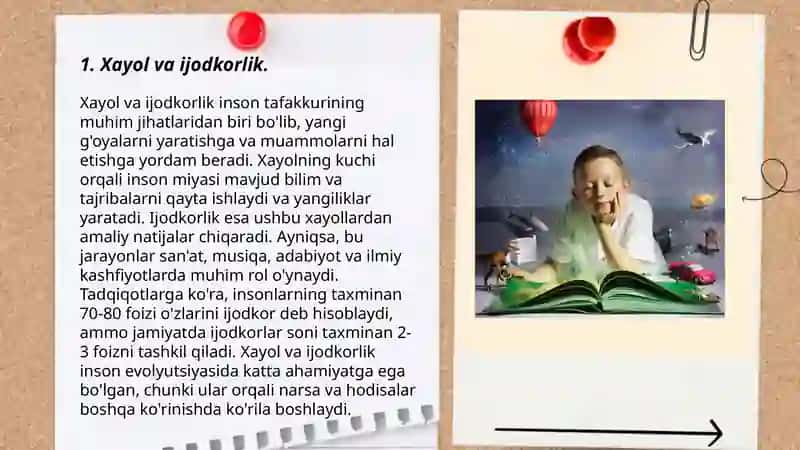 Xayol va Ijodkorlik 3