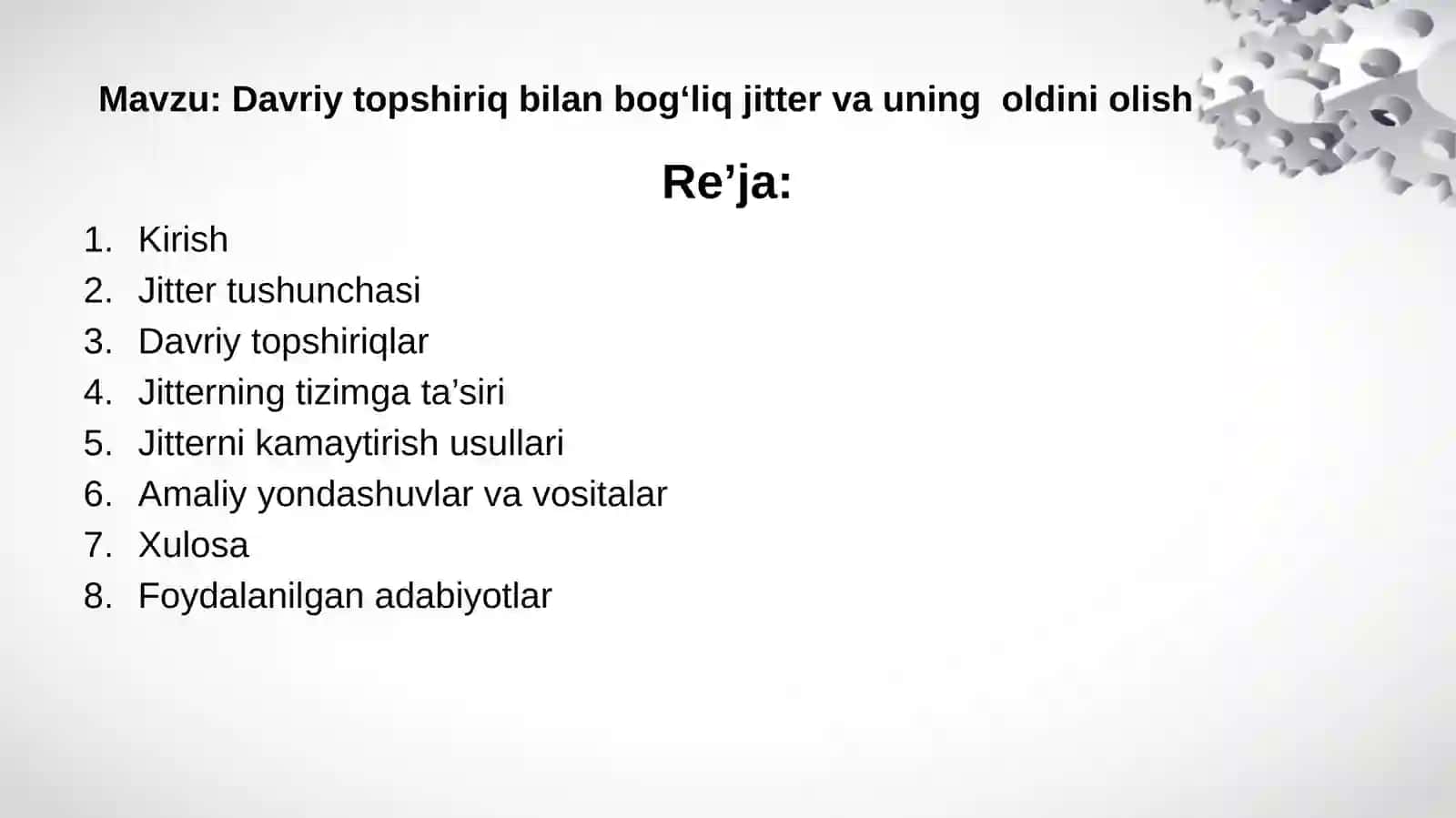 Davriy topshiriq bilan bog‘liq jitter va uning  oldini olish 3