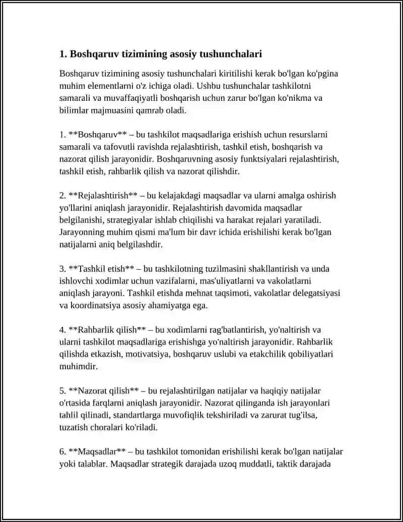 BOSHQARUV TIZM VA UNING TURLARI 3