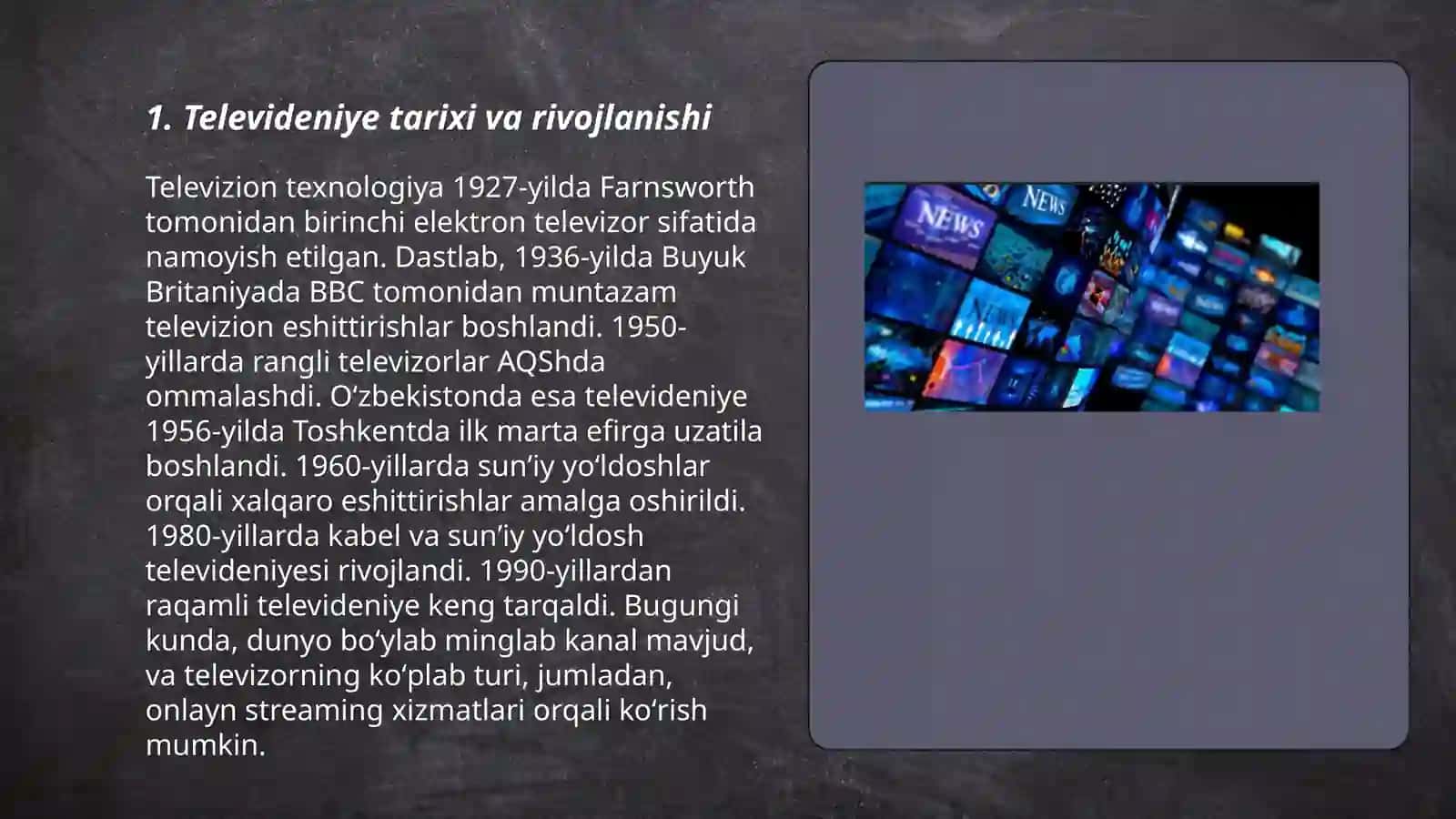 Televideniye ko'ngilochar sanoat sifatida 3