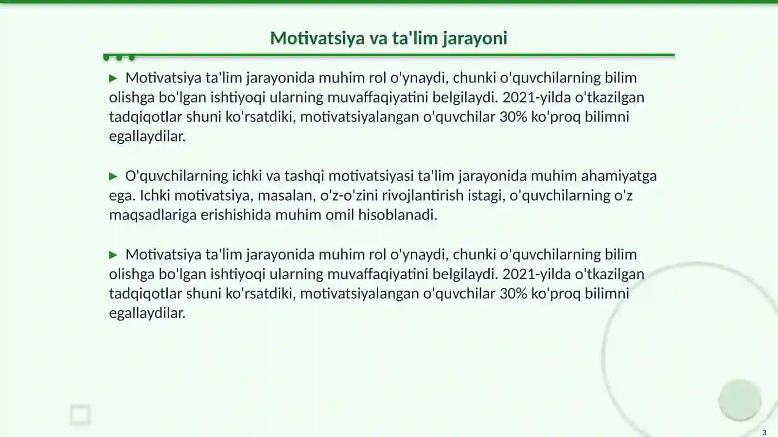 Pedagogik faoliyatda muvaffaqiyat omillar 3