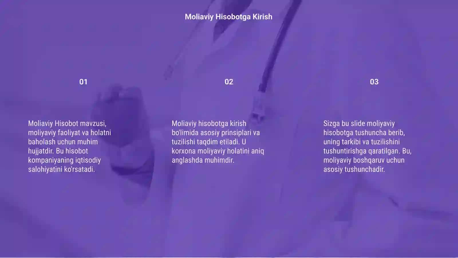 Moliaviy Hisobot 3