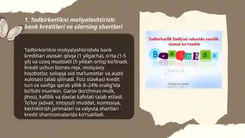 Tadbirkorlikni moliyalashtirish 3