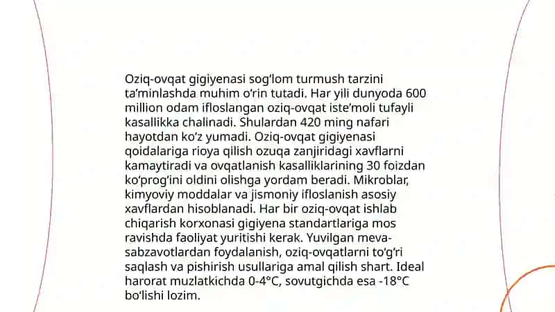 Oziq ovqat xavfsizligi 3