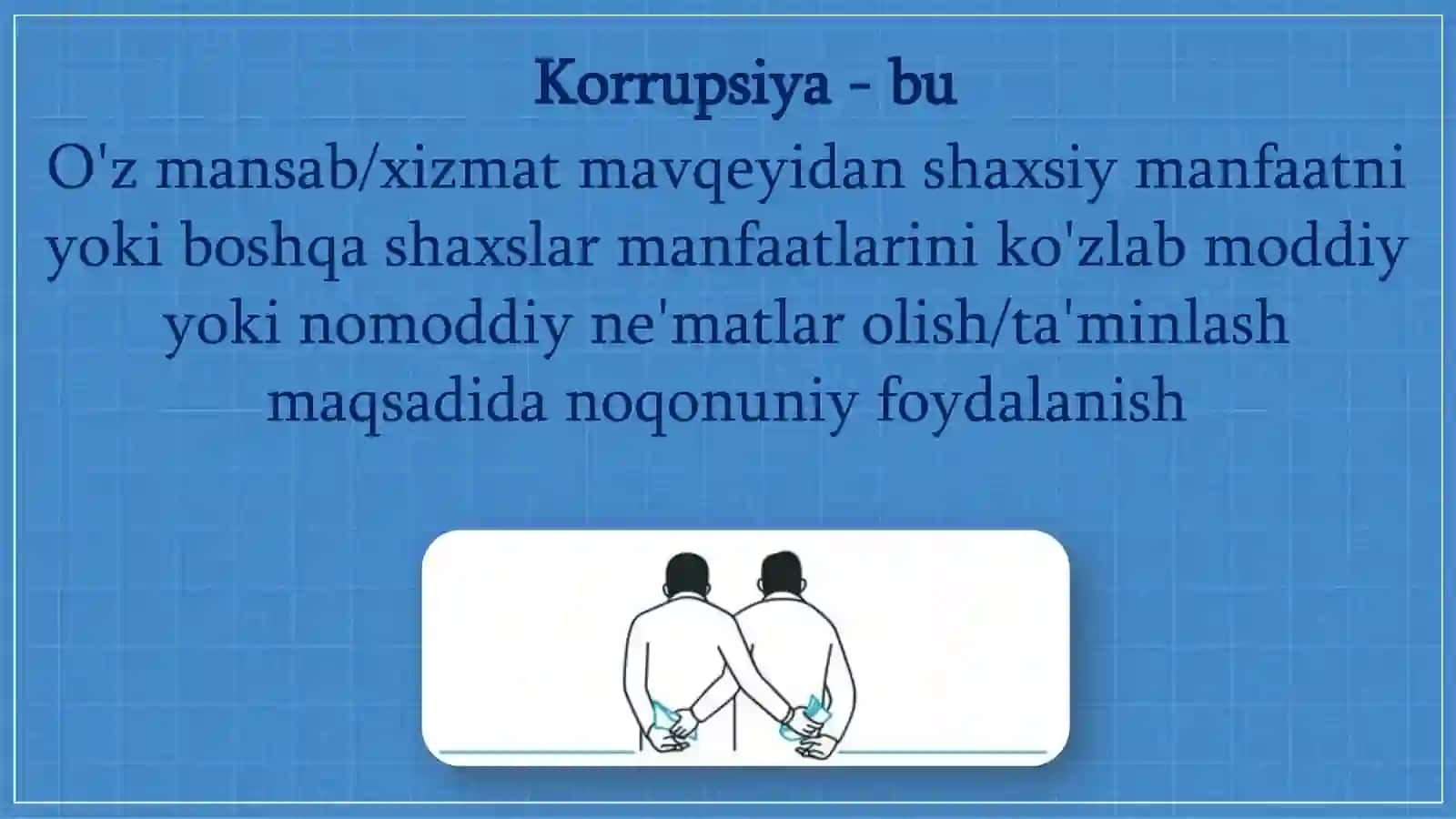 BIZ KORRUPSIYASIZ HAYOT TARAFDORIMIZ 3