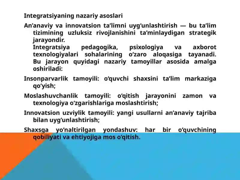 An’anaviyvainnovatsion ta’limning integratsiyasi 3