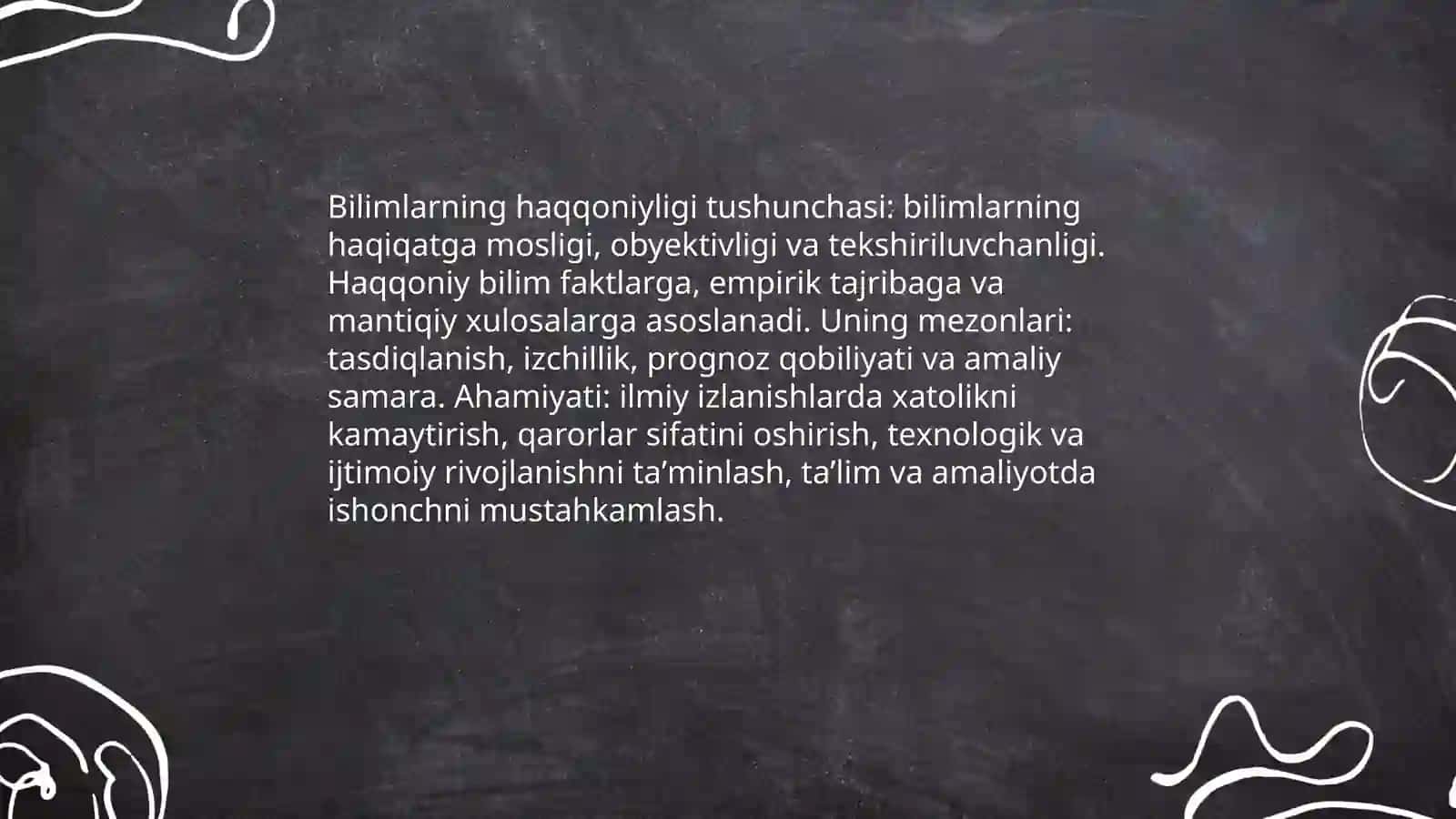 Bilimlarning haqqoniyligi mezonlari 3