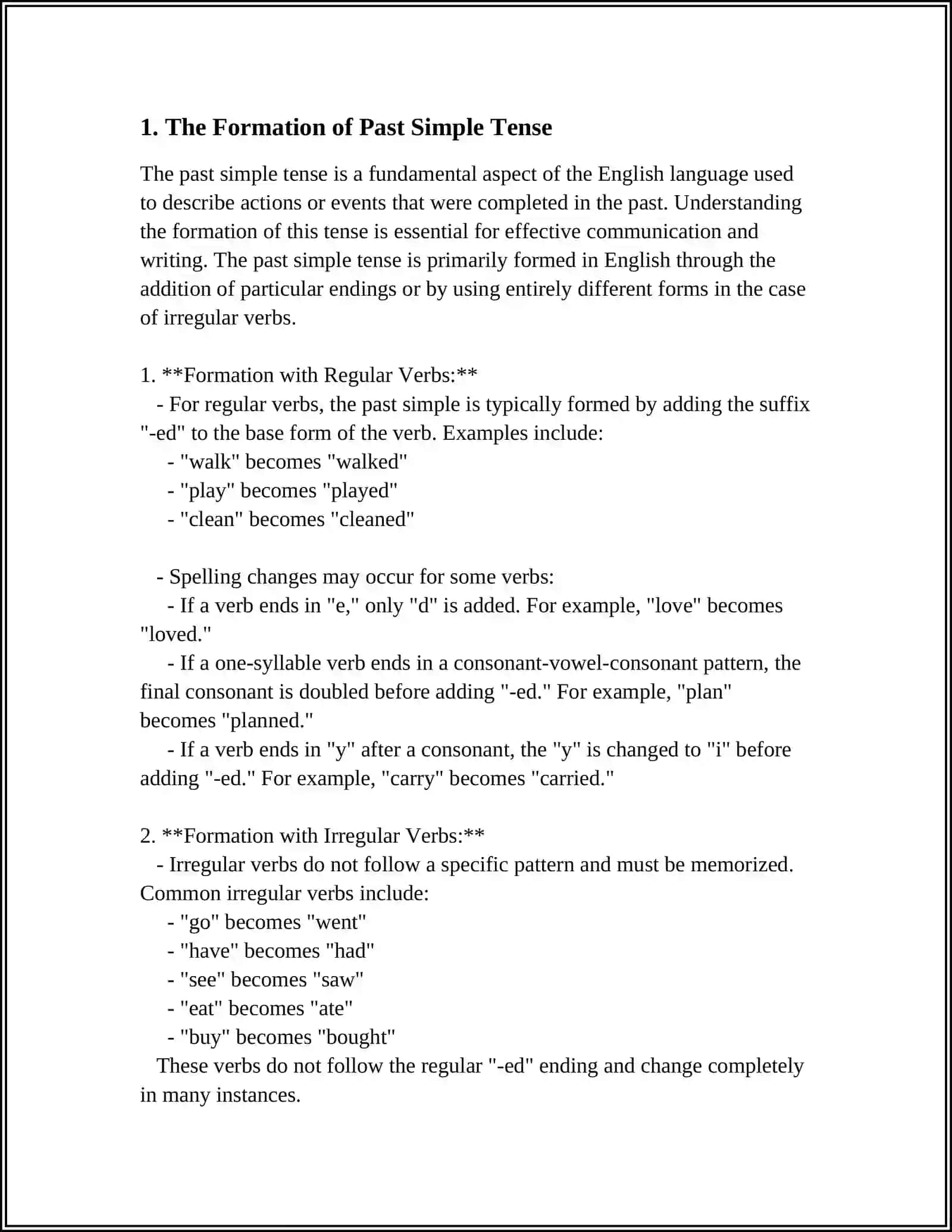 PAST TENSES(PAST SIMPLE, PAST CONTINUOUS, PAST PERFECT SIMPLE, PAST PERFECT CONTINUOUS,WOULD, USED TO / BE / GET USED TO) 3