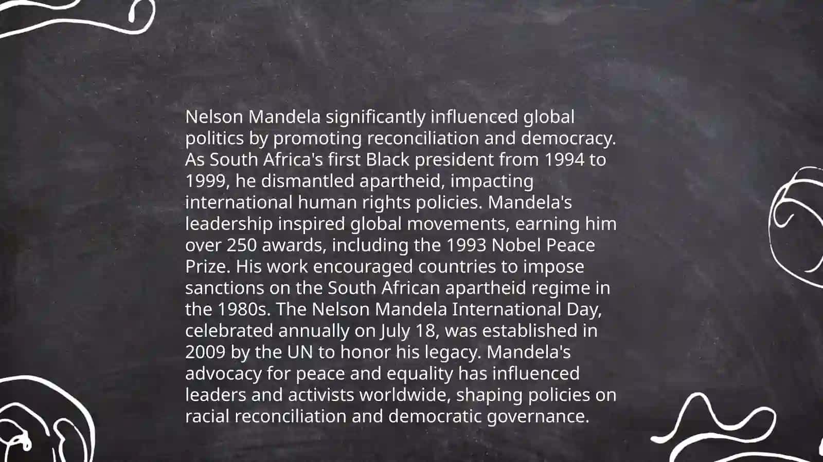 Influence of Nelson Mandela on Global Politics 3