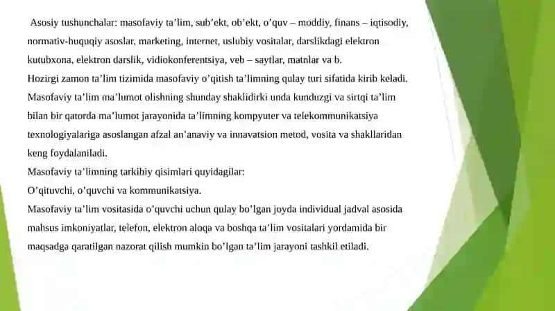 Masofaviy ta'lim texnologiyasi 3
