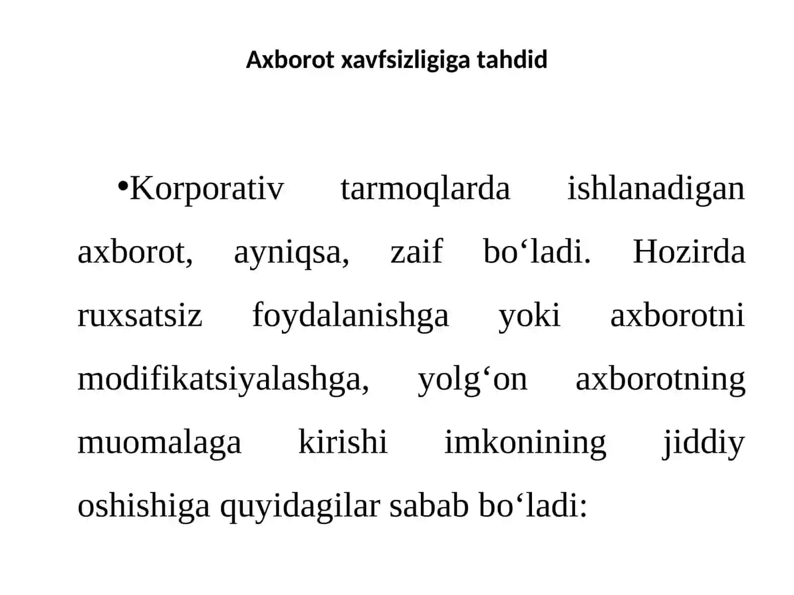 Texnik tizimlarda tarmoq xavfsizligi 3