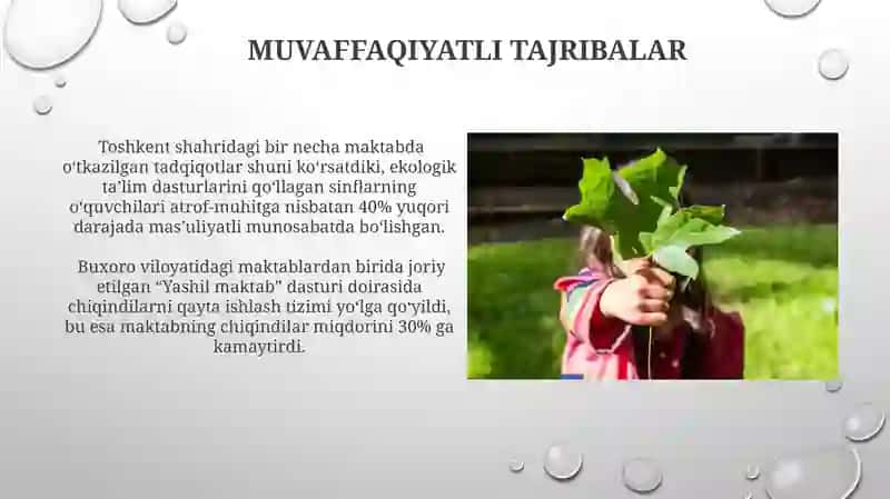 Ekologik tarbiyada o'rta maktabning ro'li 3