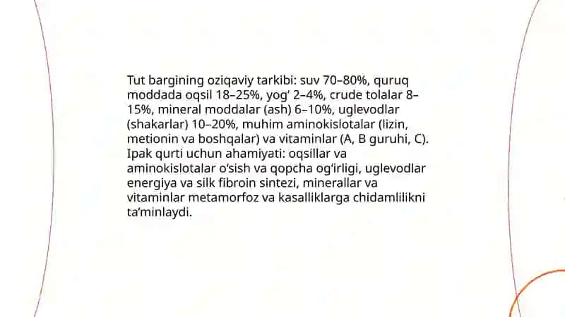 Tut ipak qurtining ozuqasi 3