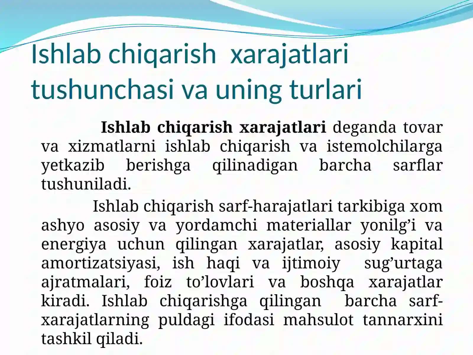 Ishlabchiqarishxarajatlari 3