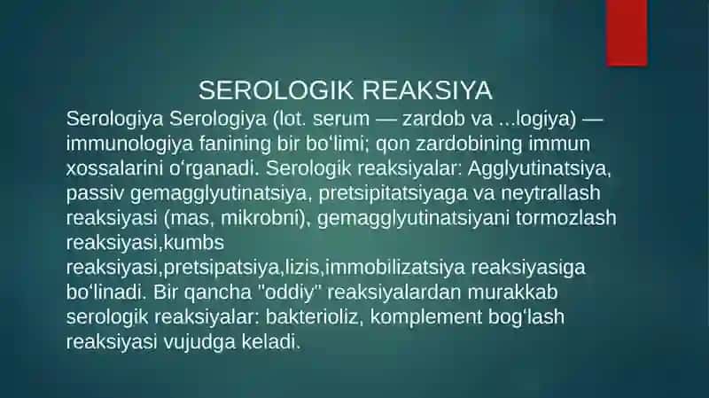SEROLOGIK REAKSIYALAR 3