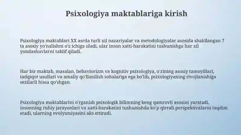 Psixologiya maktablari 3